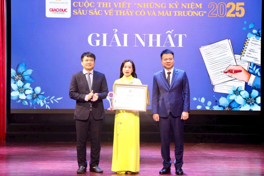 Cô giáo Hải Phòng nhất quốc gia cuộc thi viết về thầy cô