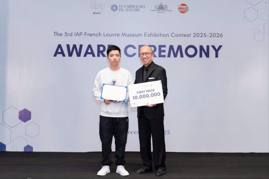 Hai Phong student wins national first prize of international painting contest
