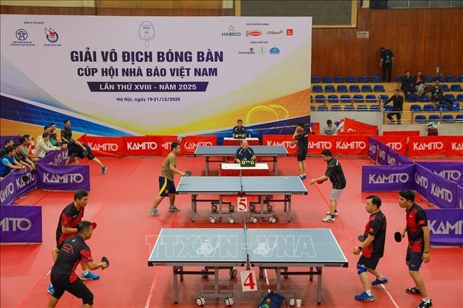Sôi nổi Giải Bóng bàn Cúp Hội Nhà báo Việt Nam 2025
