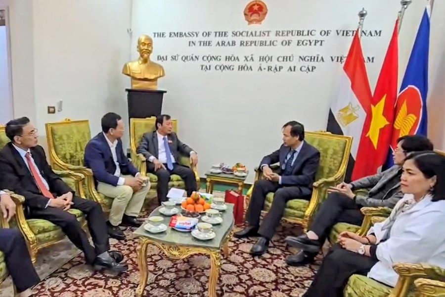 Hai Phong People’s Council Chairman works with Vietnamese Ambassador to Egypt