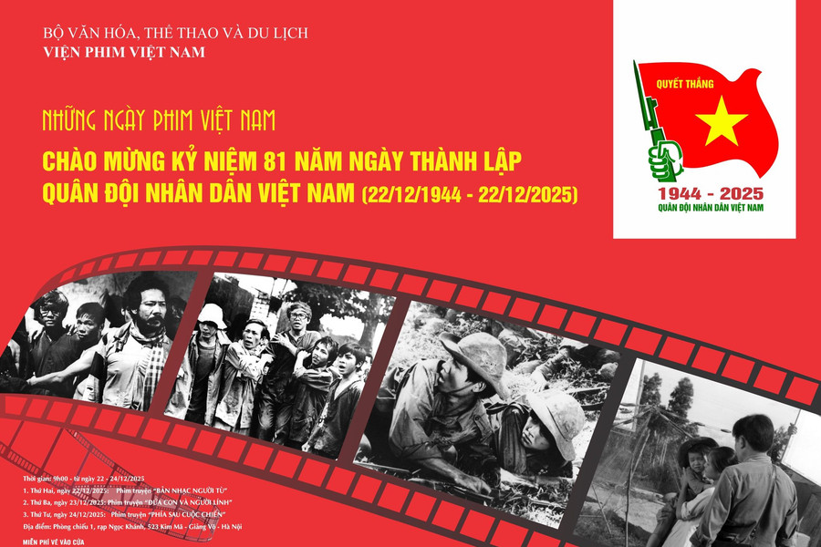 Chiếu phim kỷ niệm 81 năm Ngày thành lập Quân đội Nhân dân Việt Nam