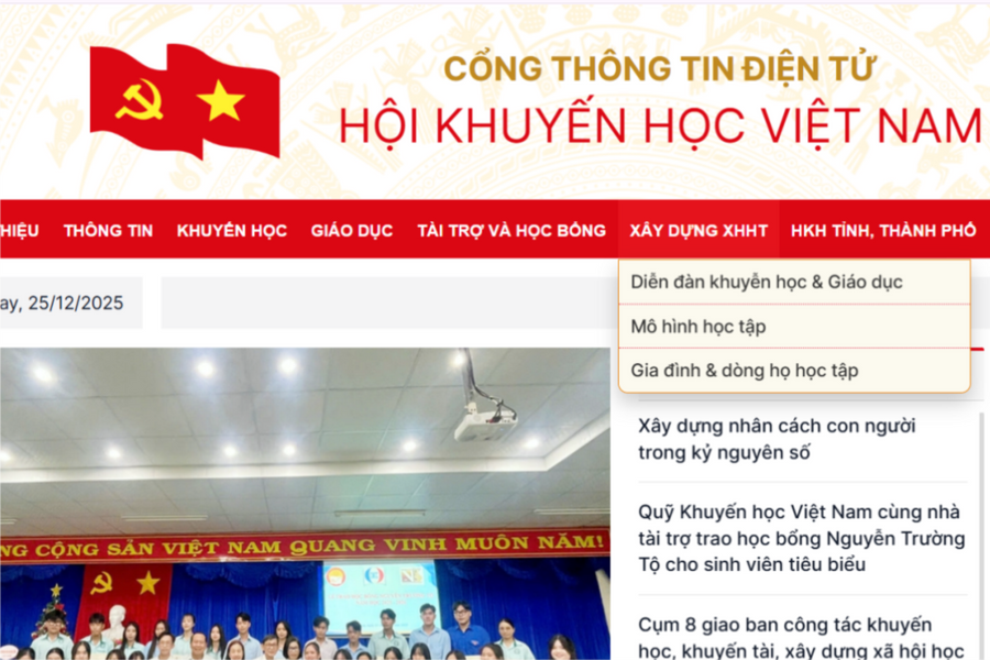 Ra mắt Cổng thông tin điện tử Hội Khuyến học Việt Nam