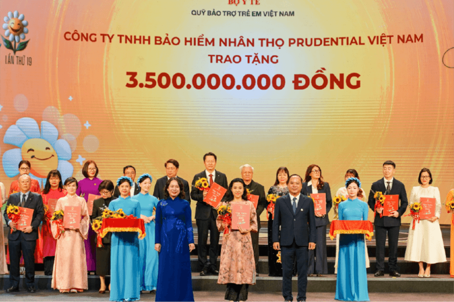 Prudential cam kết hỗ trợ 3,5 tỷ đồng năm 2026 qua Quỹ Bảo trợ trẻ em Việt Nam