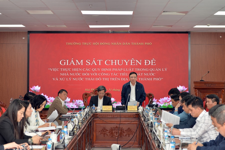 Cho ý kiến vào dự thảo báo cáo kết quả giám sát chuyên đề về công tác tiêu thoát nước và xử lý nước thải đô thị