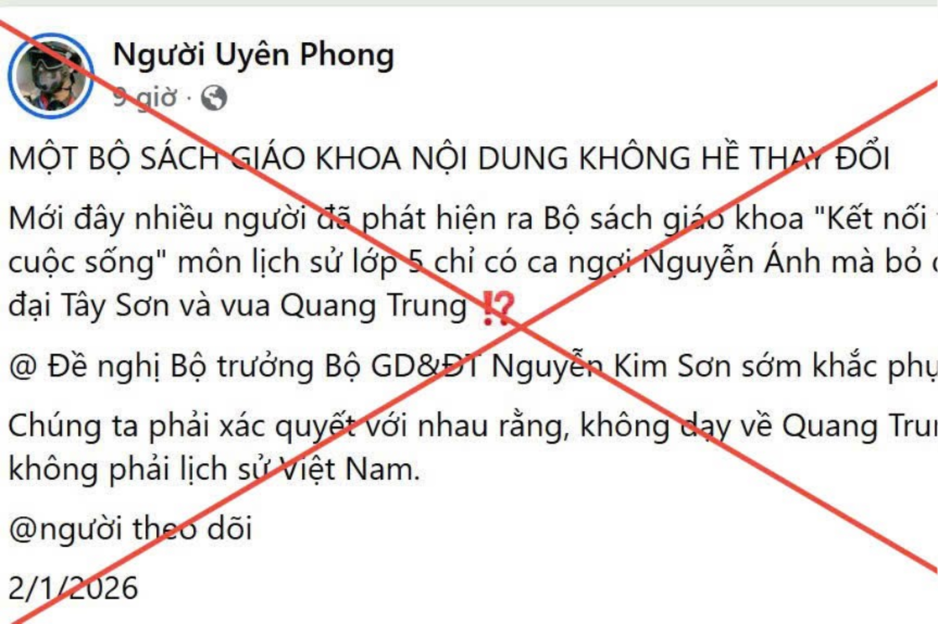 Phản hồi thông tin thất thiệt về sách giáo khoa môn Lịch sử - Địa lý lớp 5