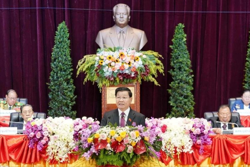 Đồng chí Thongloun Sisoulith tái đắc cử Tổng Bí thư Đảng Nhân dân cách mạng Lào
