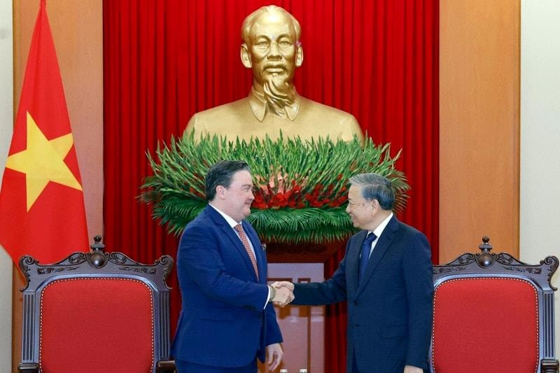 Tổng Bí thư Tô Lâm tiếp Đại sứ Hoa Kỳ Marc Knapper chào từ biệt