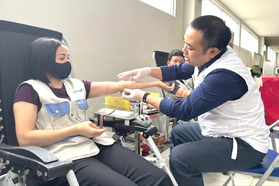 Gần 200 cán bộ, công nhân Công nghệ Nissei Việt Nam tham gia hiến máu tình nguyện