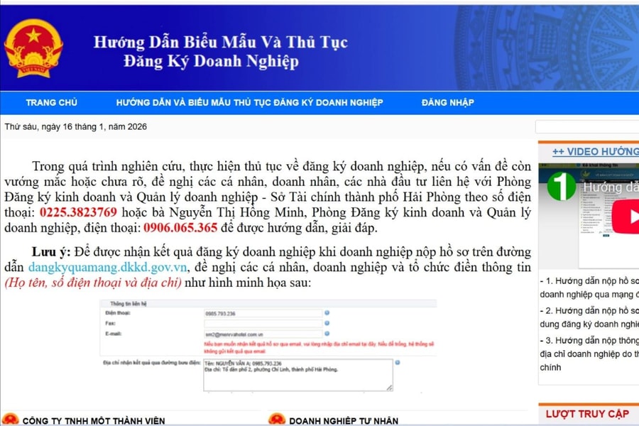 Hải Phòng hỗ trợ đăng ký doanh nghiệp trực tuyến