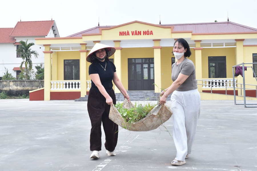 Xã An Trường làm đẹp môi trường chào mừng Đại hội XIV của Đảng
