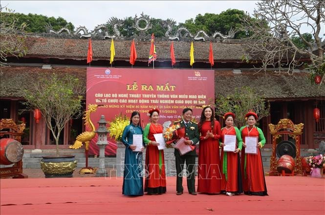 Trải nghiệm giáo dục di sản tại di tích quốc gia đặc biệt Văn miếu Mao Điền