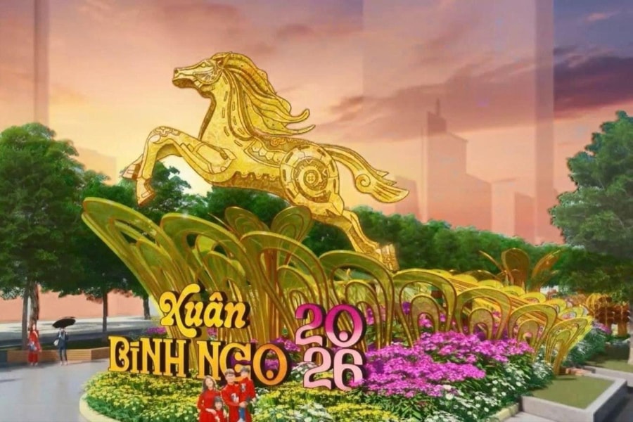 Trải nghiệm thị giác với đường hoa Nguyễn Huệ Tết Bính Ngọ 2026