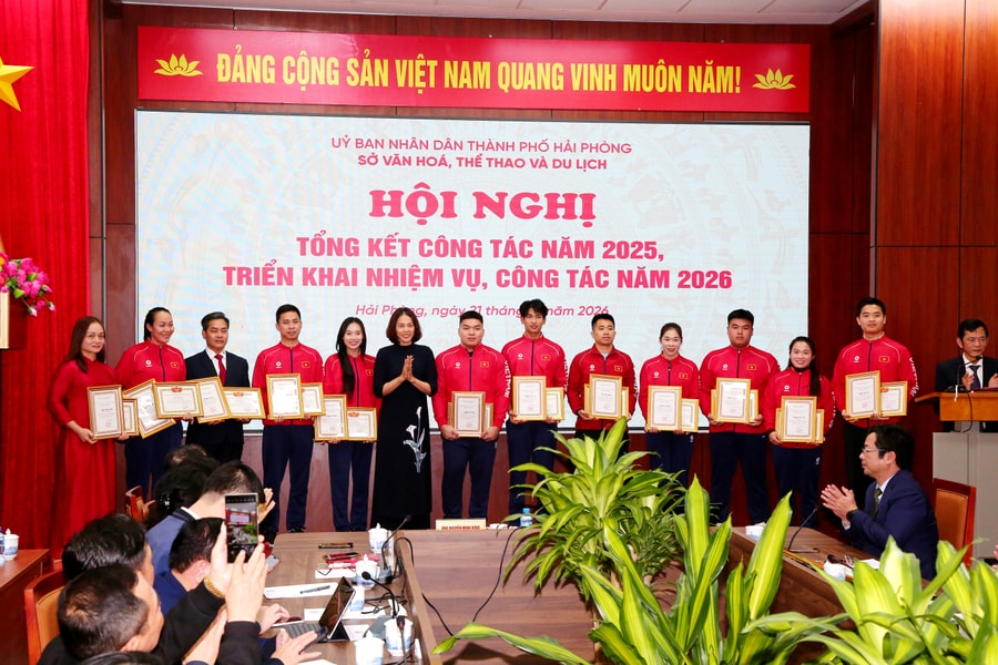 Hải Phòng khen thưởng 16 huấn luyện viên, vận động viên tiêu biểu năm 2025
