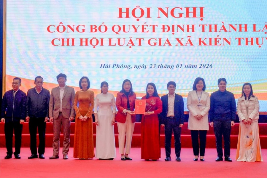 Xã Kiến Thụy ra mắt Chi hội Luật gia