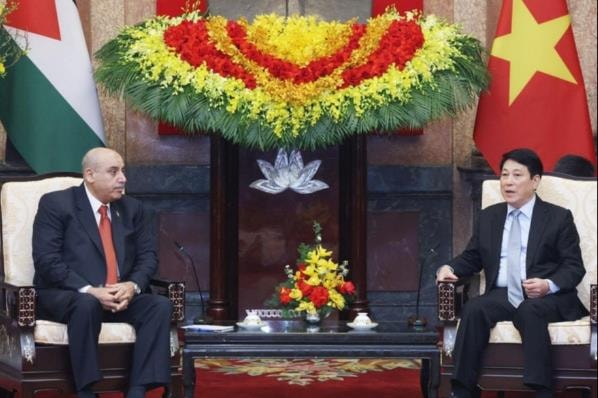 Chủ tịch nước Lương Cường tiếp Chủ tịch Hạ viện Jordan Mazen Turki El Qadi