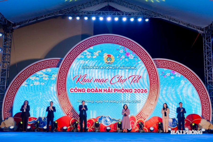 Khai mạc Chợ Tết Công đoàn Hải Phòng 2026 (đợt 2)
