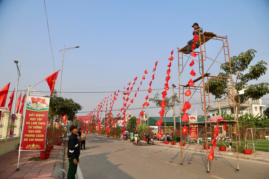 Đường quê rực rỡ đón Tết