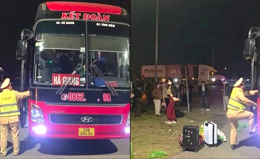 Phạt hơn 190 triệu đồng lái xe, chủ xe khách giường nằm chở quá số người quy định