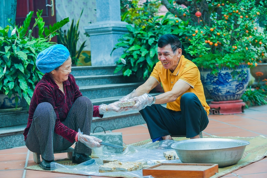 Bánh lòng - quà ngày Tết của người Kinh Môn