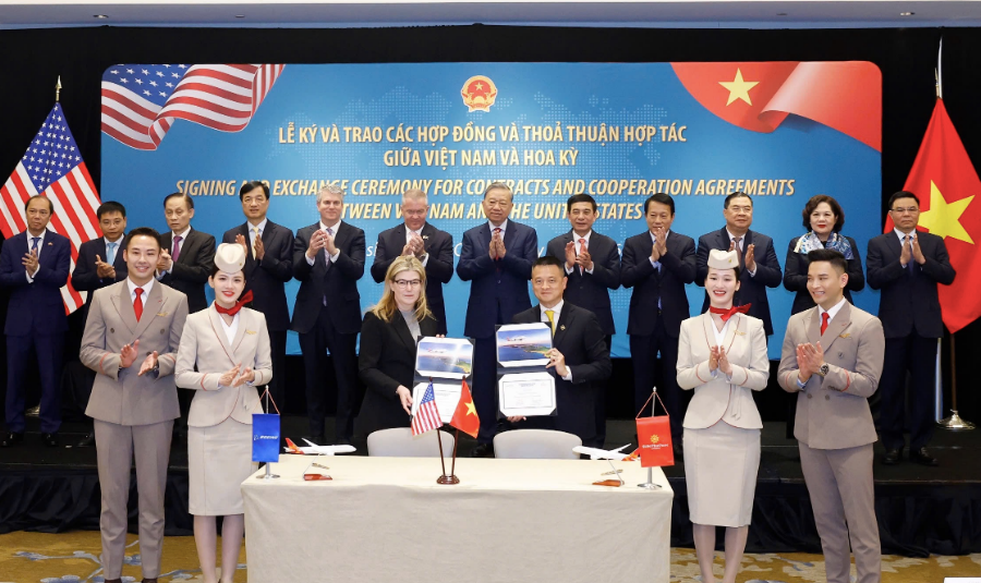 Hàng không Việt Nam ký loạt thỏa thuận trị giá hơn 28 tỷ USD tại Mỹ