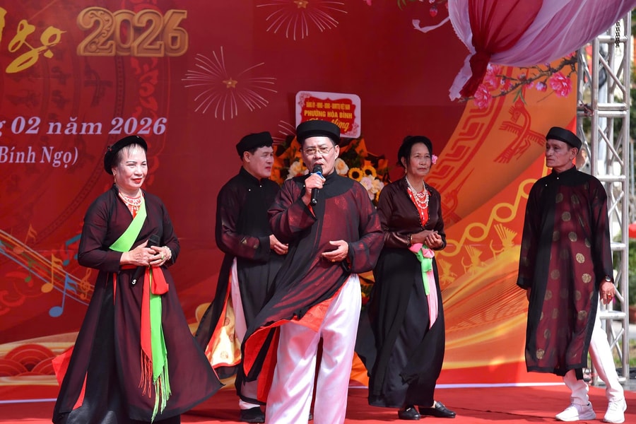 Nam Triệu rộn ràng hội hát đúm Xuân Bính Ngọ 2026