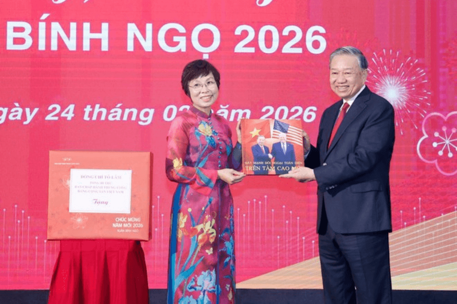 Tổng Bí thư Tô Lâm thăm và chúc Tết Thông tấn xã Việt Nam