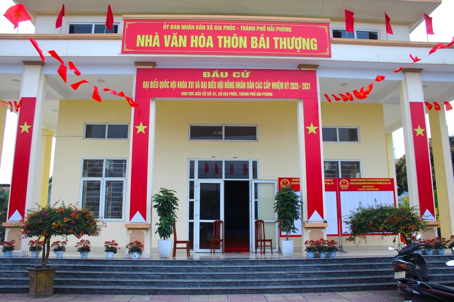 Ấn tượng khu vực bỏ phiếu bầu cử số 1, xã Gia Phúc
