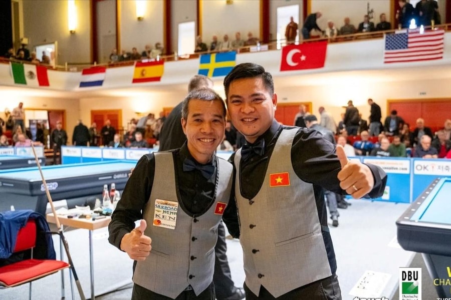 Việt Nam vô địch Giải billiards carom 3 băng đồng đội thế giới 2026