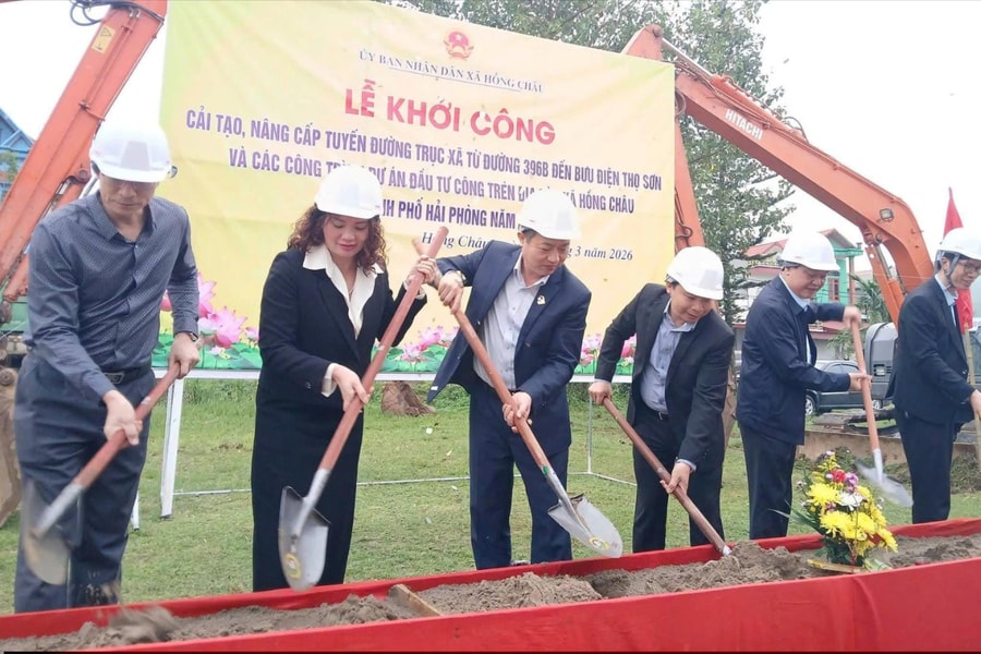 Xã Hồng Châu cải tạo đường trục xã 18 tỷ đồng