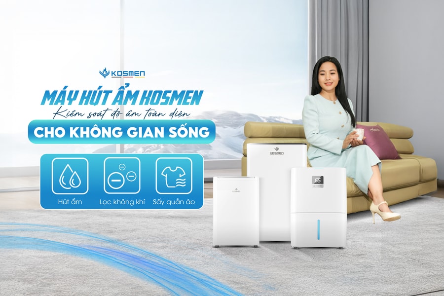 Top 5 máy hút ẩm phù hợp cho phòng từ 10 - 60 mét vuông