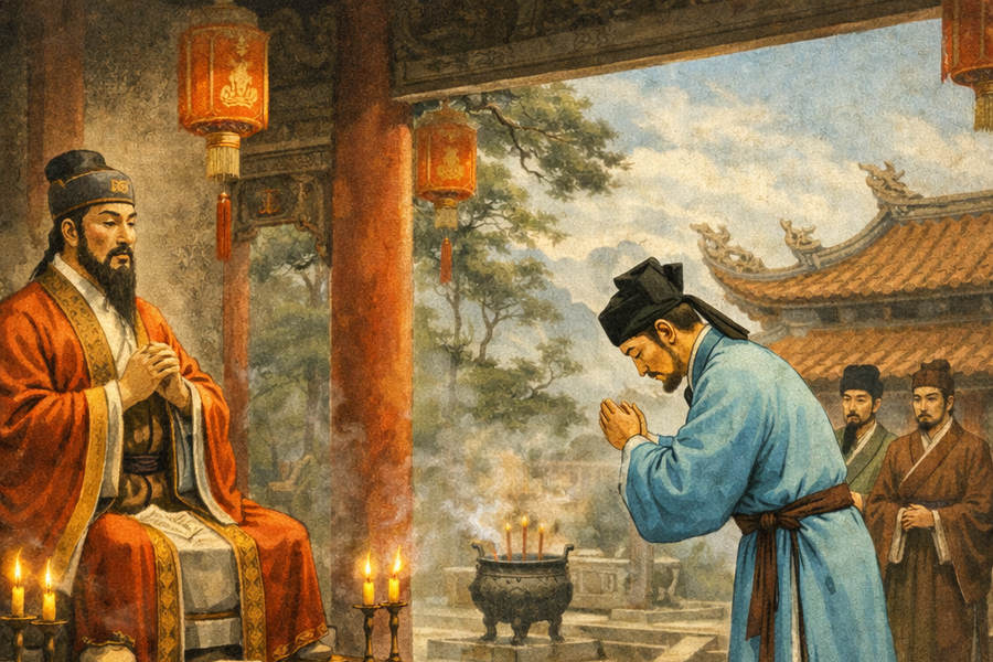 Một bài thơ của sứ giả Đại Việt (người Hải Phòng) được Trung Quốc khắc vào bia đá năm 1691, vẫn còn nguyên vẹn