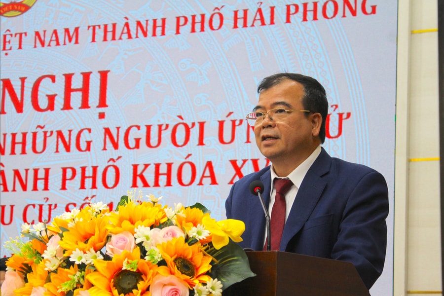 Các ứng cử viên đại biểu HĐND thành phố Hải Phòng tiếp xúc cử tri tại đơn vị bầu cử số 16
