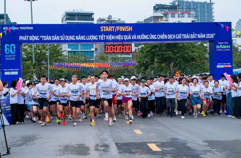 Hơn 2.000 người tham gia giải chạy hưởng ứng Giờ Trái đất 2026