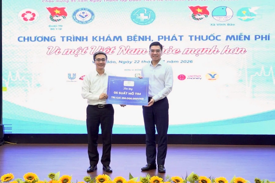Hỗ trợ 5 ca mổ tim bẩm sinh ở xã Vĩnh Bảo