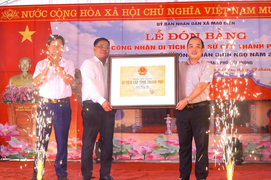 Đình Tràng Kỹ (xã Mao Điền) được xếp hạng di tích lịch sử cấp thành phố