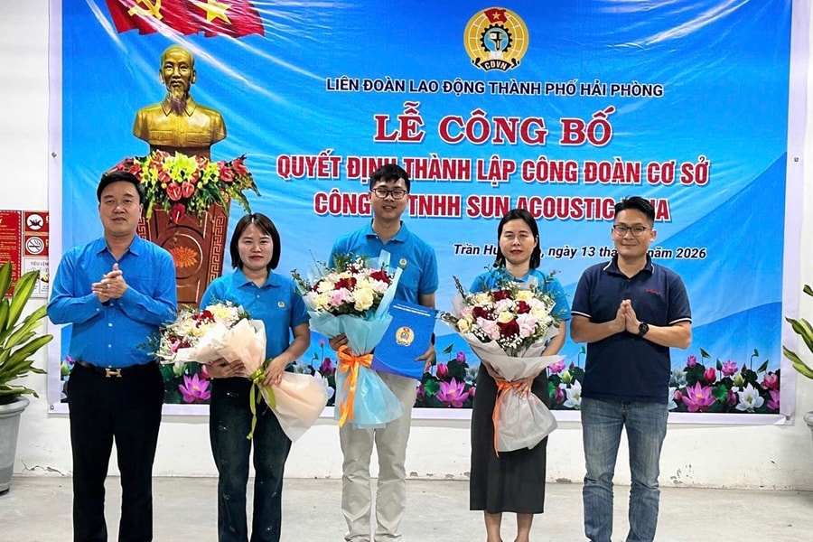 15 new grassroots Trade Unions established in Hai Phong IPs