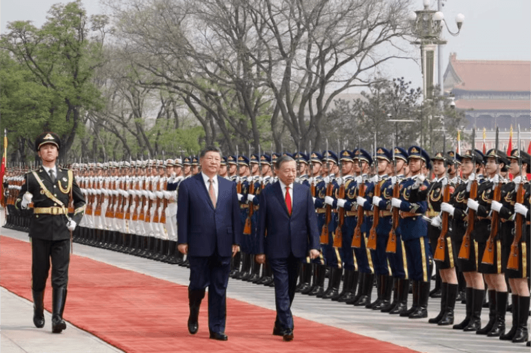Lễ đón trọng thể Tổng Bí thư, Chủ tịch nước Tô Lâm thăm cấp Nhà nước đến Trung Quốc