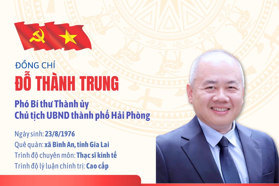 Tóm tắt quá trình công tác của Chủ tịch UBND thành phố Hải Phòng Đỗ Thành Trung