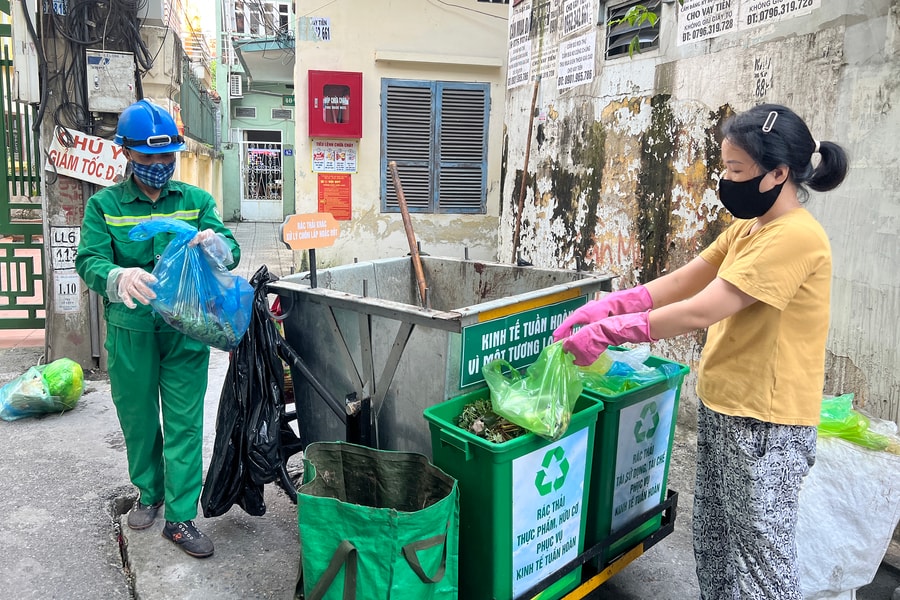 Phường Gia Viên hướng dẫn phân loại rác tại nguồn