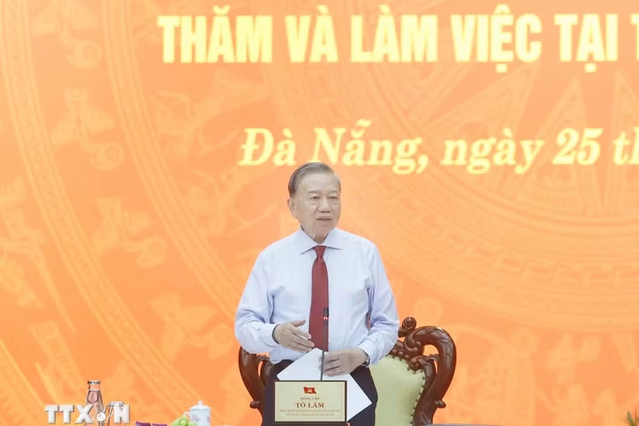 Tổng Bí thư, Chủ tịch nước Tô Lâm làm việc với Ban Thường vụ Thành ủy Đà Nẵng