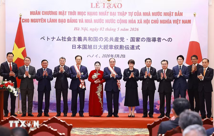 Nhật Bản trao Huân chương Mặt trời mọc tặng nguyên lãnh đạo Đảng, Nhà nước Việt Nam