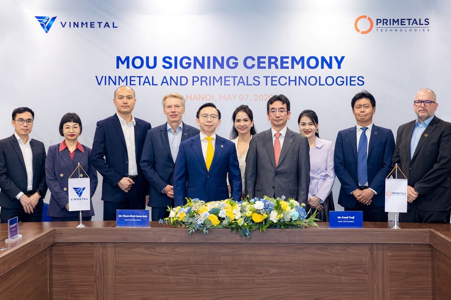 VinMetal hợp tác Primetals phát triển công nghệ sản xuất thép tiên tiến thế giới