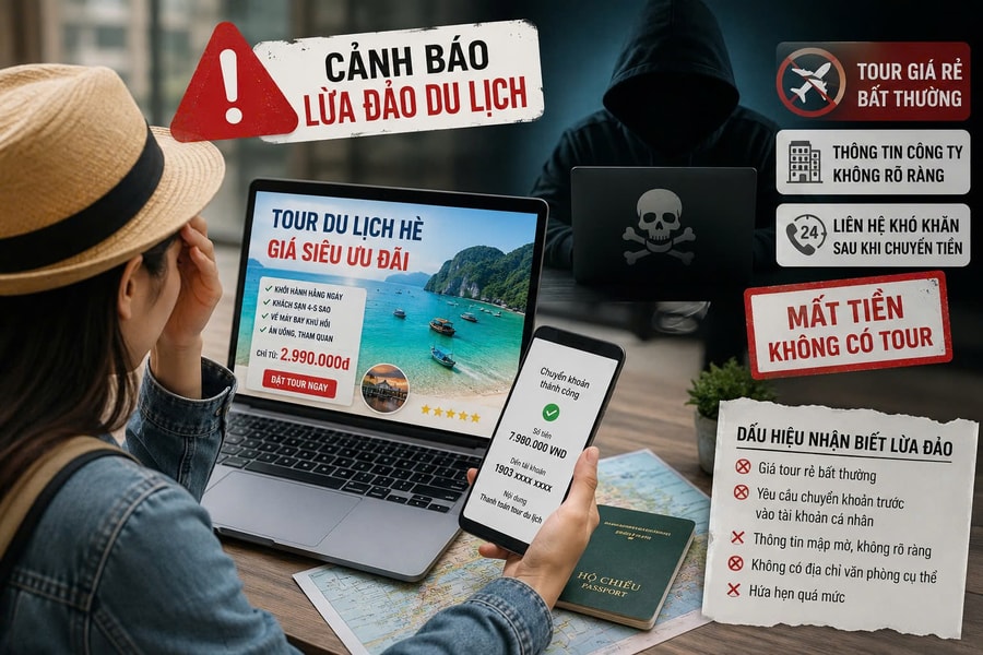 Cảnh báo lừa đảo du lịch mùa cao điểm hè 2026