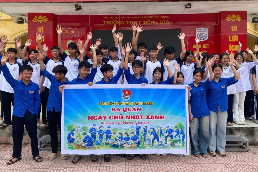 Tuổi trẻ Hải Phòng đồng loạt ra quân ‘Ngày chủ nhật xanh’ lần 2 năm 2026