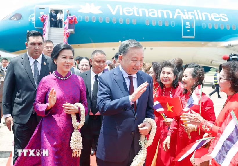 Tổng Bí thư, Chủ tịch nước Tô Lâm bắt đầu thăm chính thức Thái Lan