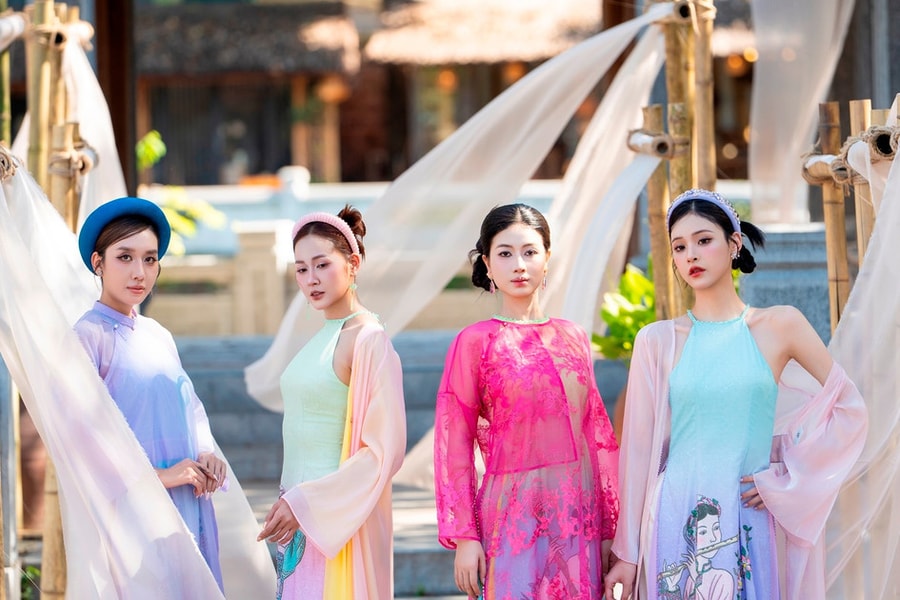 Khi tranh dân gian Đông Hồ được tái hiện bằng ngôn ngữ thời trang hiện đại