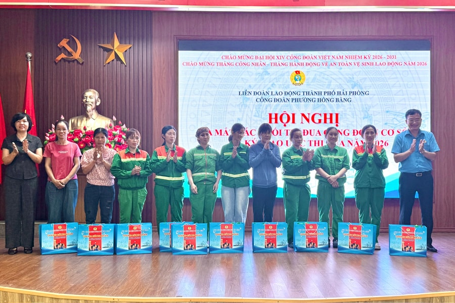 Công đoàn cơ sở phường Hồng Bàng thành lập 4 khối thi đua
