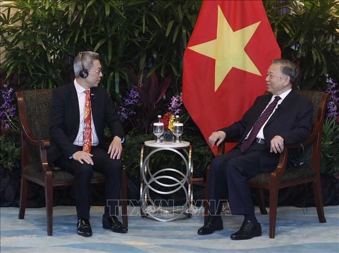 Tổng Bí thư, Chủ tịch nước Tô Lâm tiếp lãnh đạo các doanh nghiệp và tổ chức tài chính lớn của Singapore