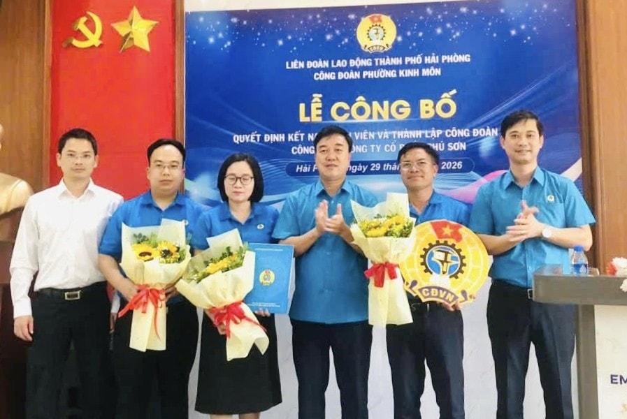 Thành lập công đoàn cơ sở 273 đoàn viên tại phường Kinh Môn