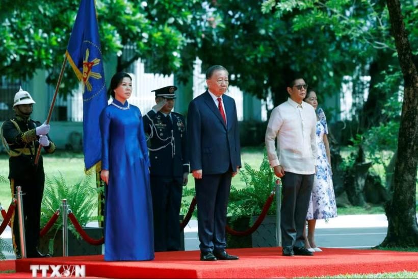 Lễ đón Tổng Bí thư, Chủ tịch nước Tô Lâm thăm cấp Nhà nước Philippines